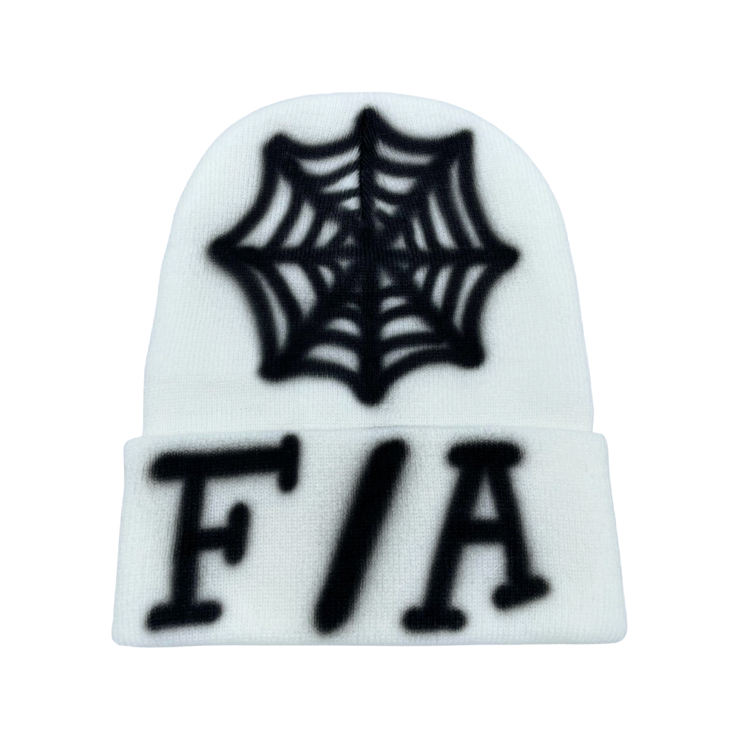 Spider Web Beanie (B&W)