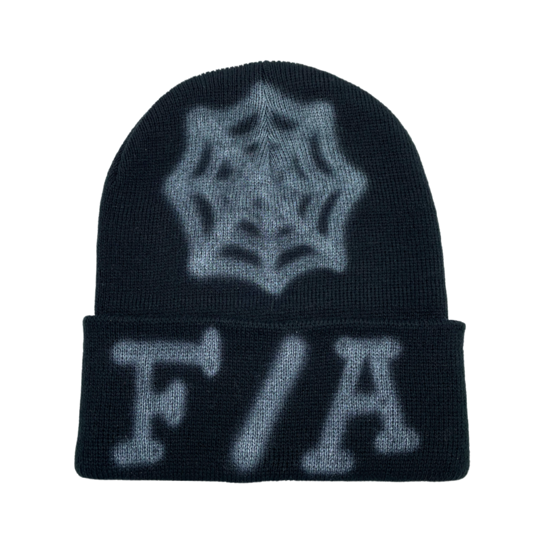 Spider Web Beanie (Black & Silver)